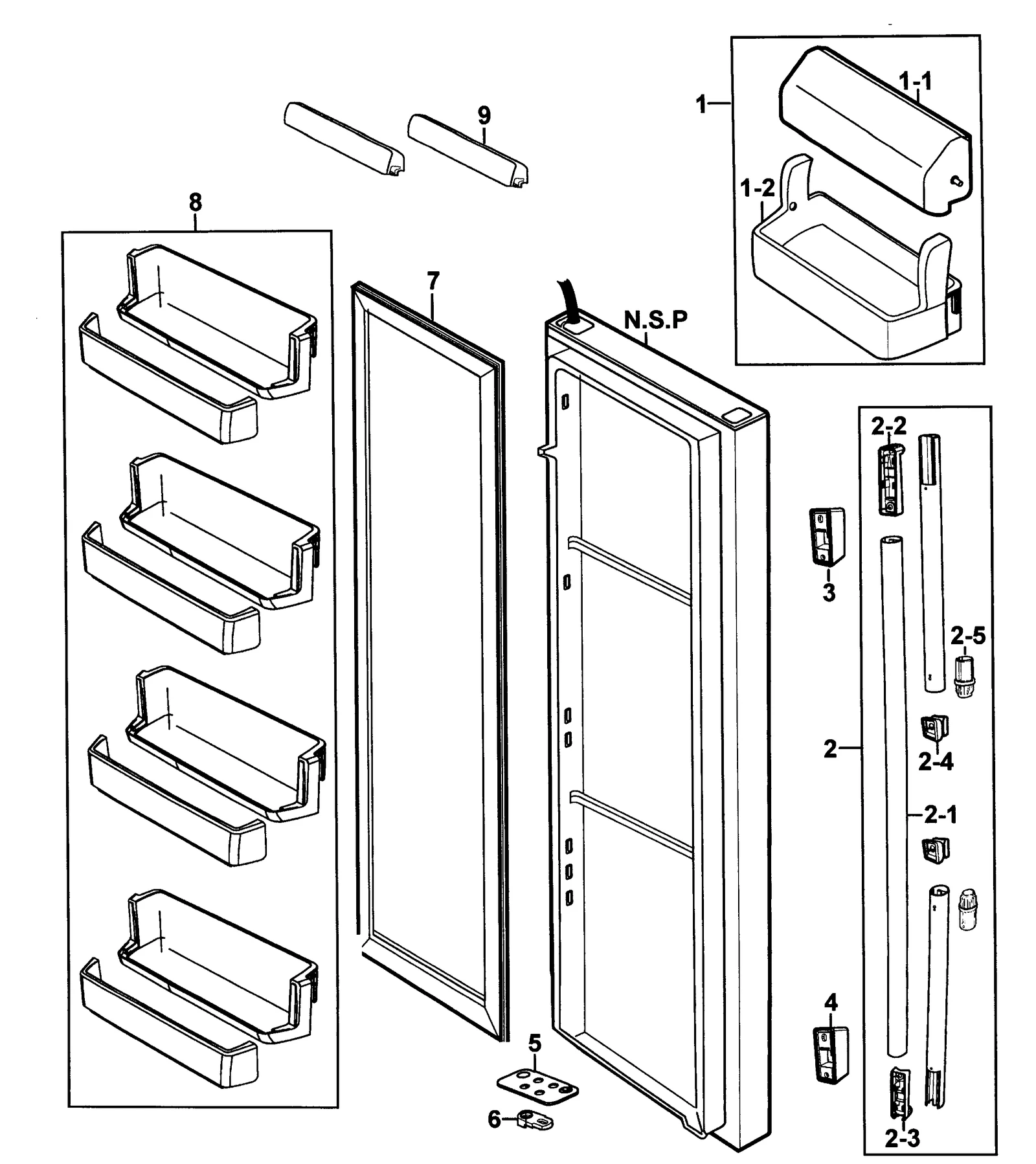 Cap-Handle Up;LOWE'S,ABS,W.NOB
