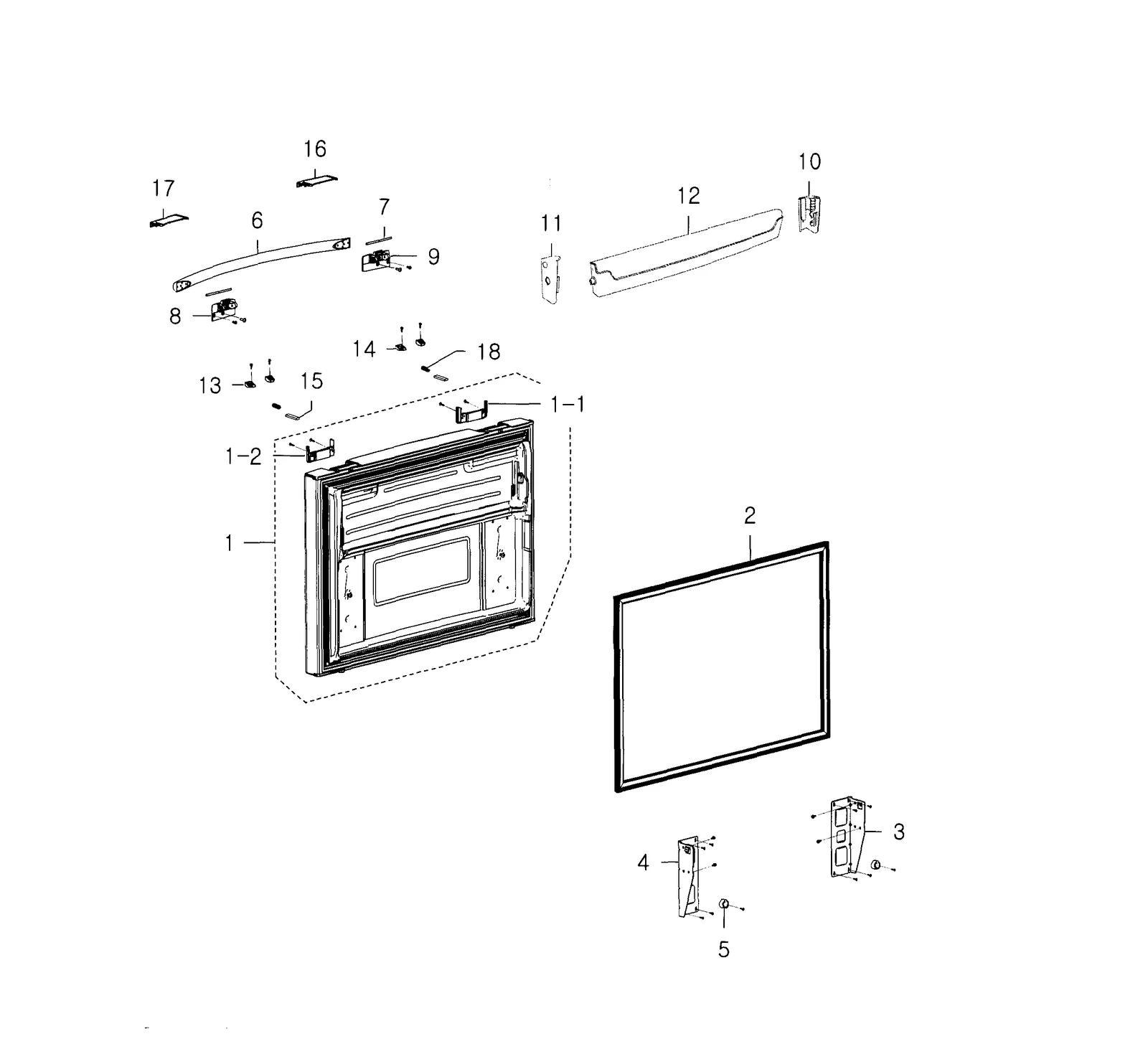Left Door Handle Cover Assembly