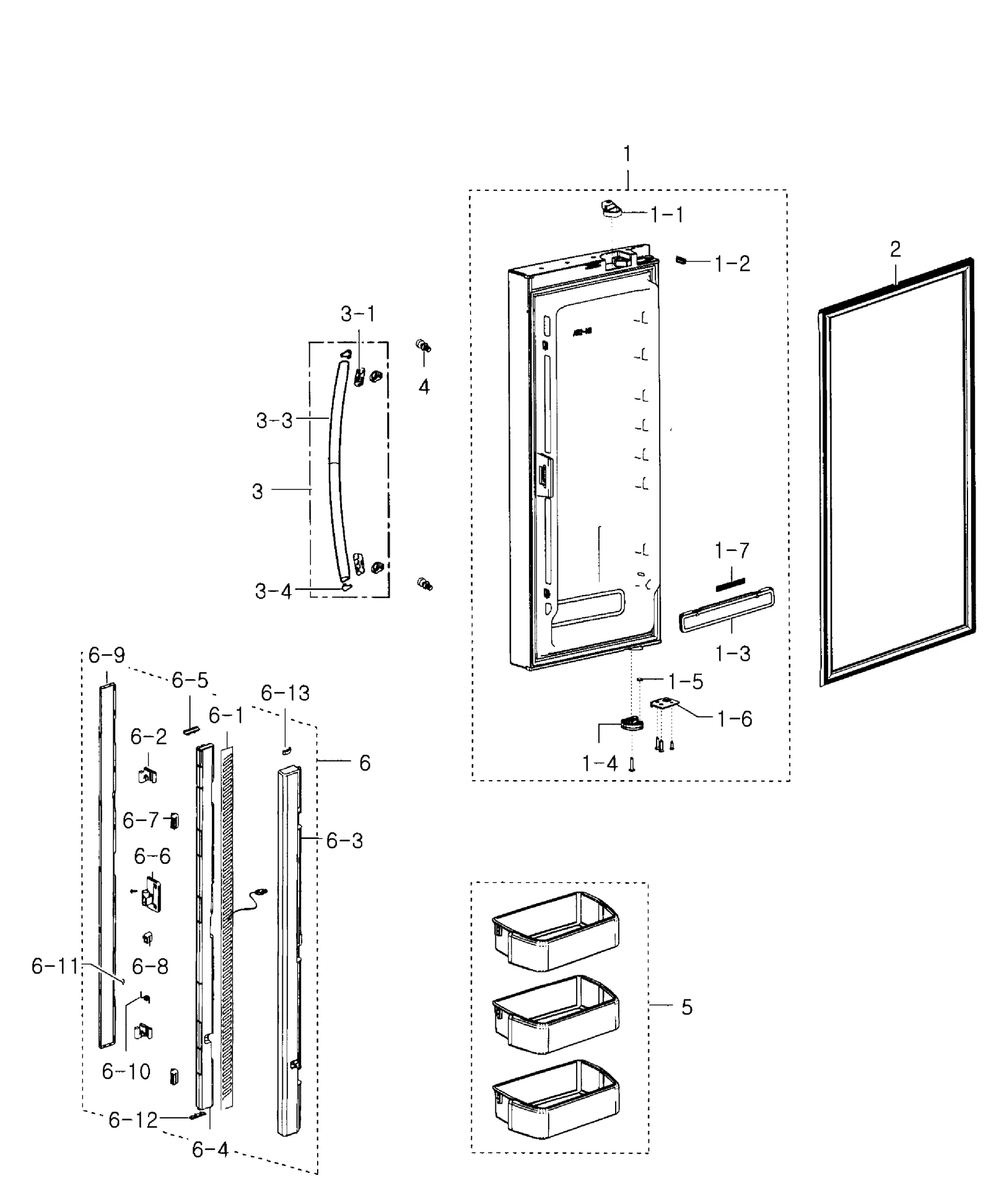 Left Foam Door Assembly