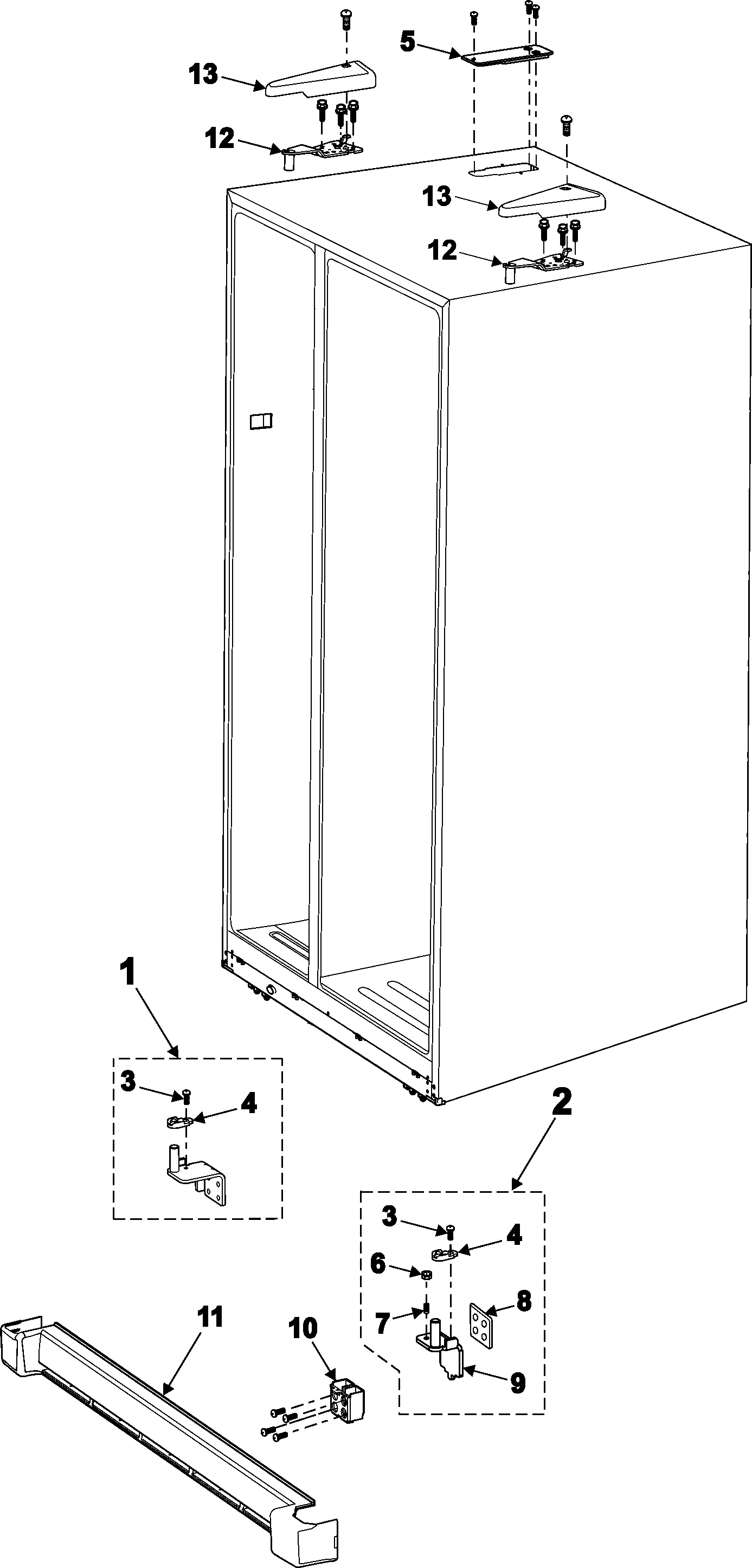 Low Left Hinge Assembly
