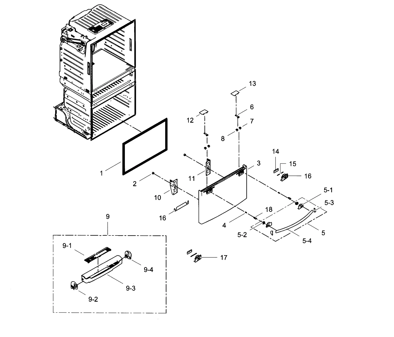 Door Foam Assembly FRE