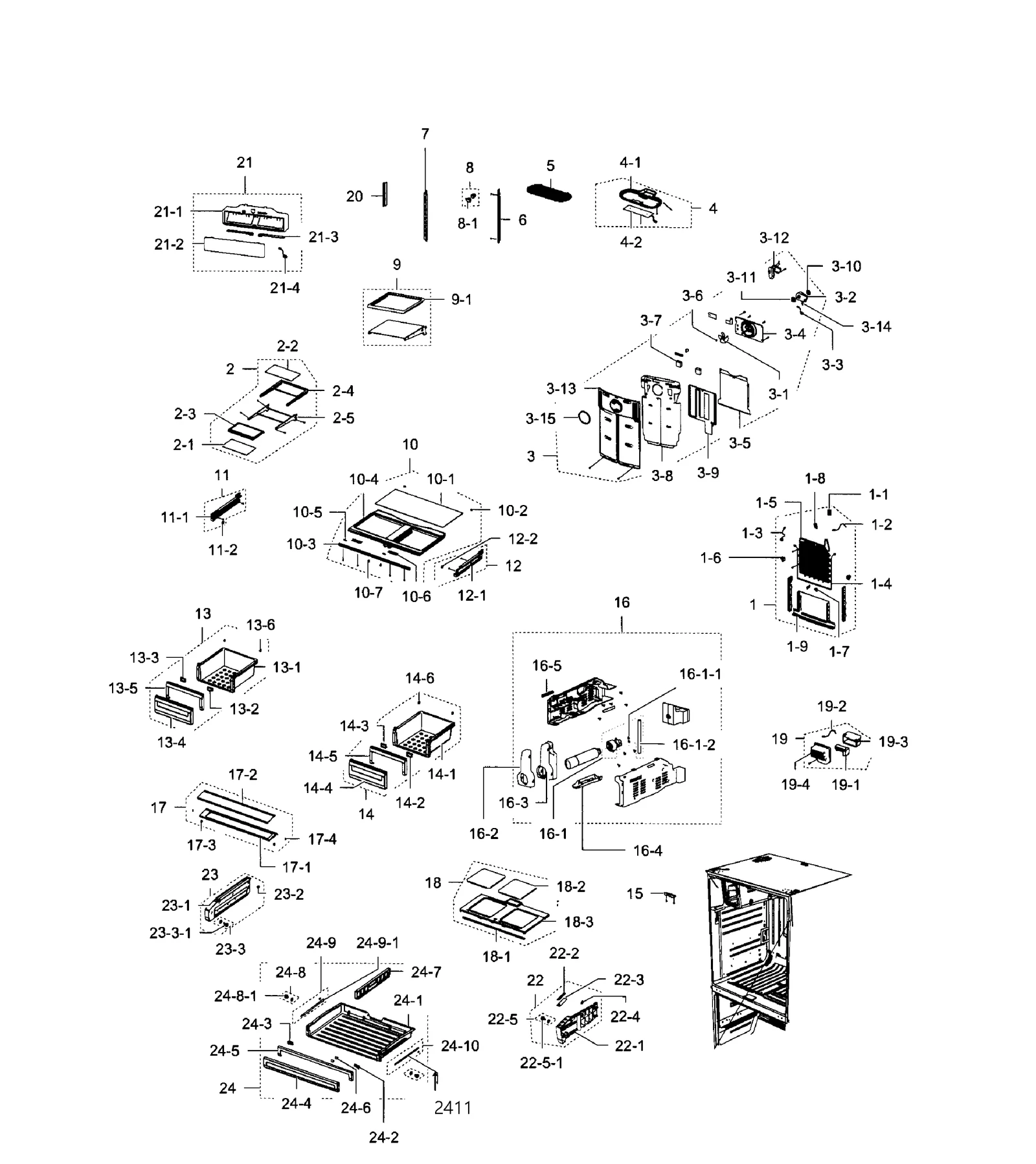 Side Angle Shelf Assembly