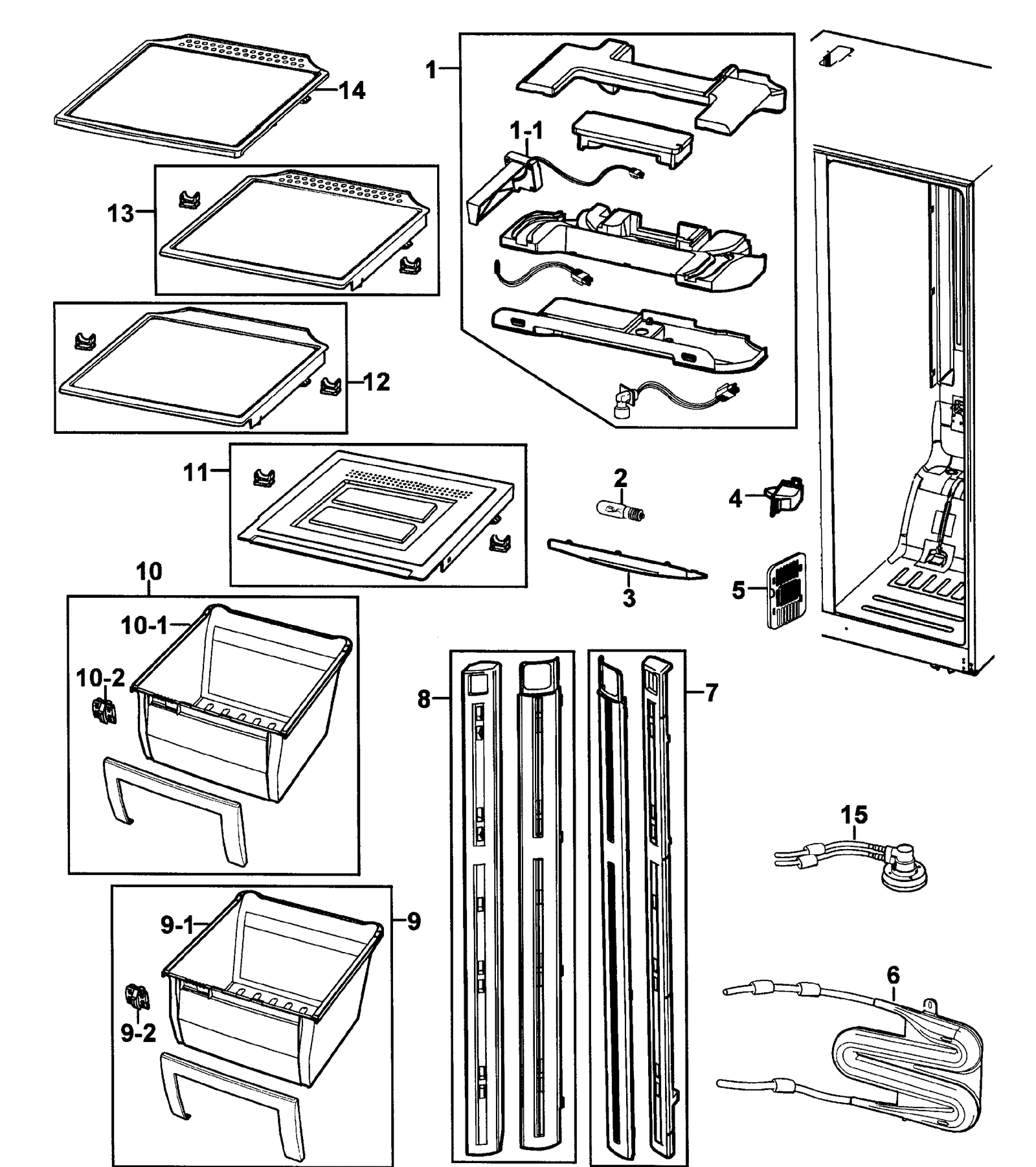 Water Filter Head and Tubing Assembly