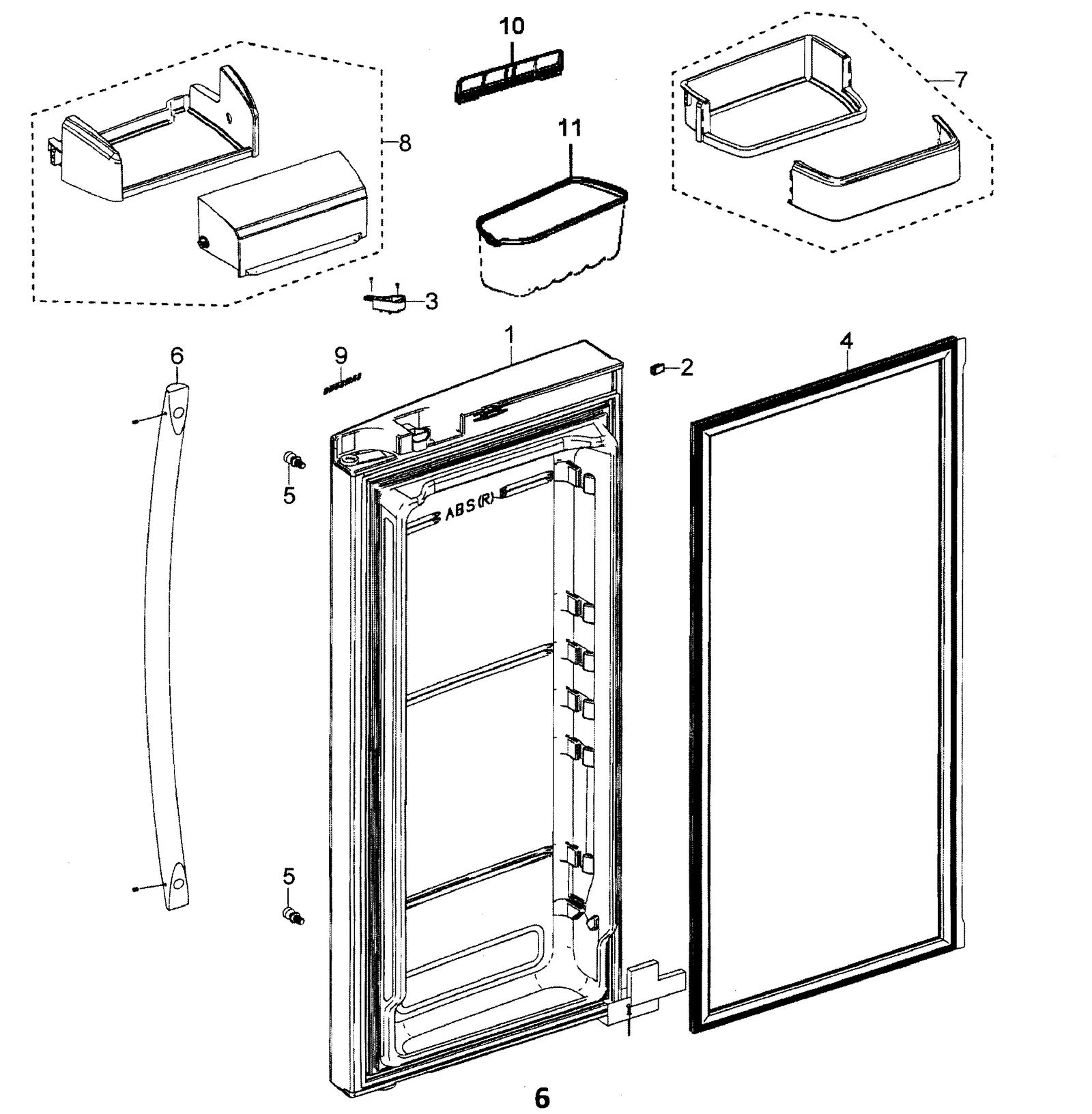 Foam Door Assembly REF-R