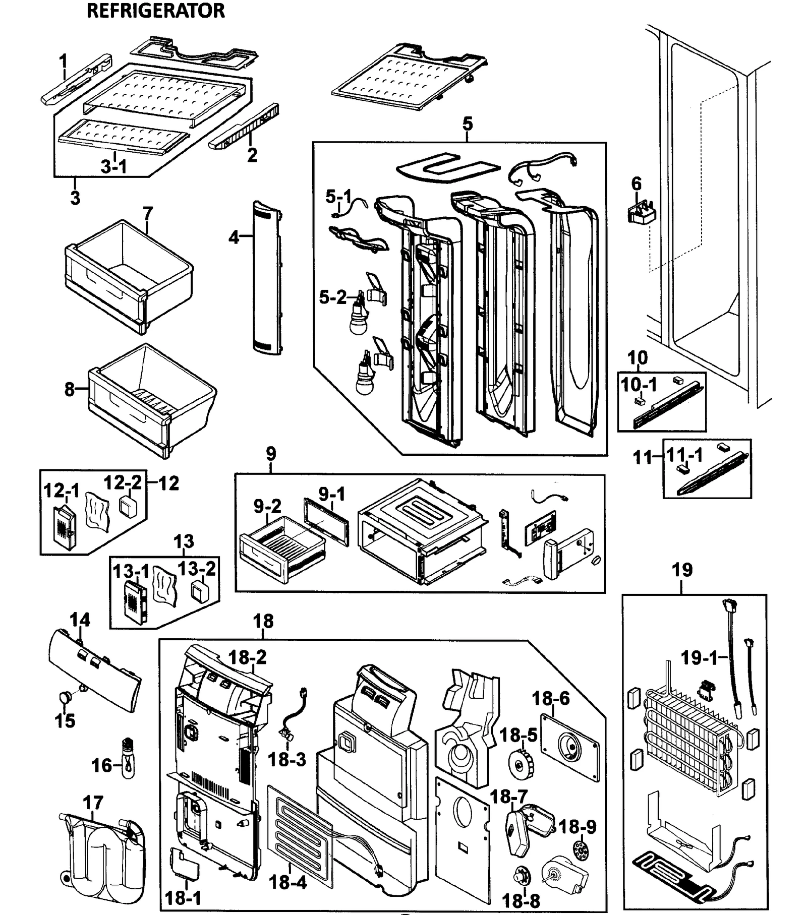 Upper Vegetable Case Assembly (760)