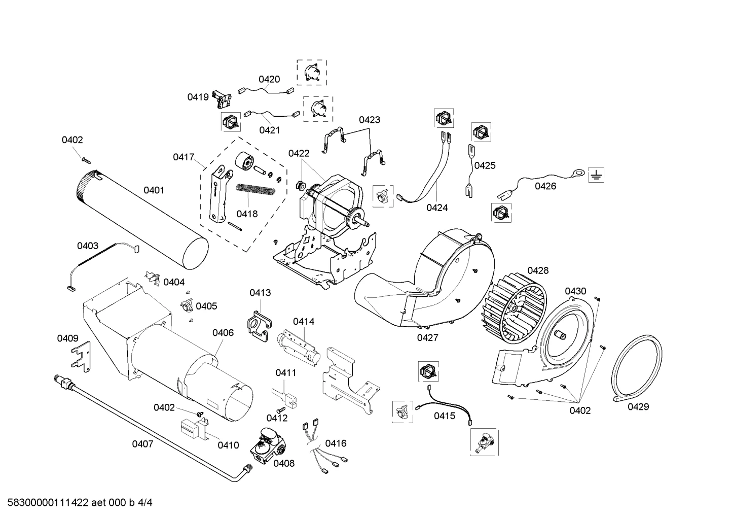 Burner, Gas Dryer
