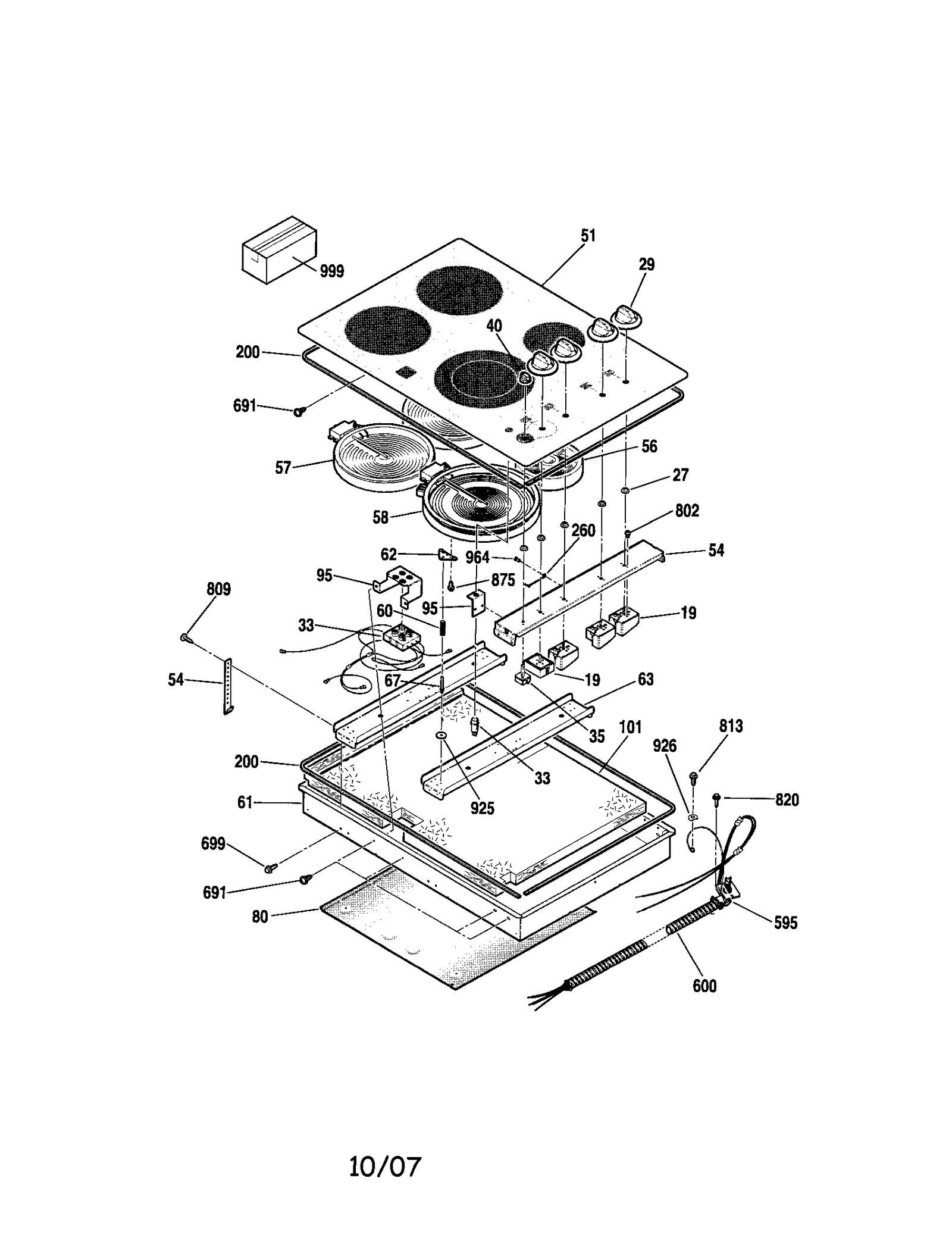 Glass Maintop Assembly