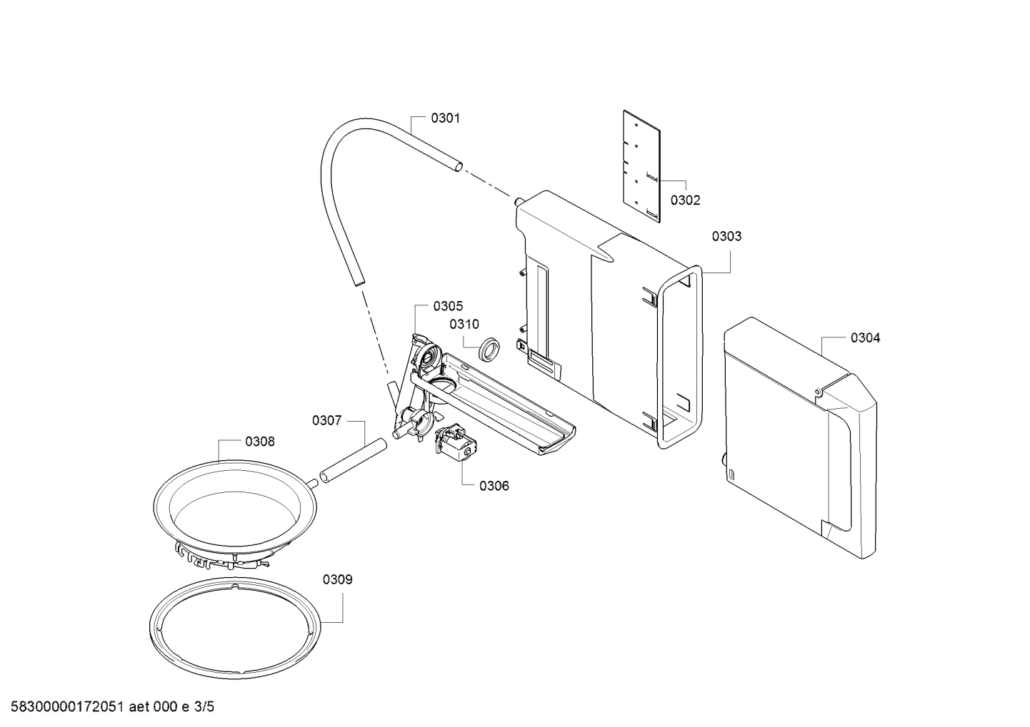 Holder For Solenoid Valve With Funnel, Left.
