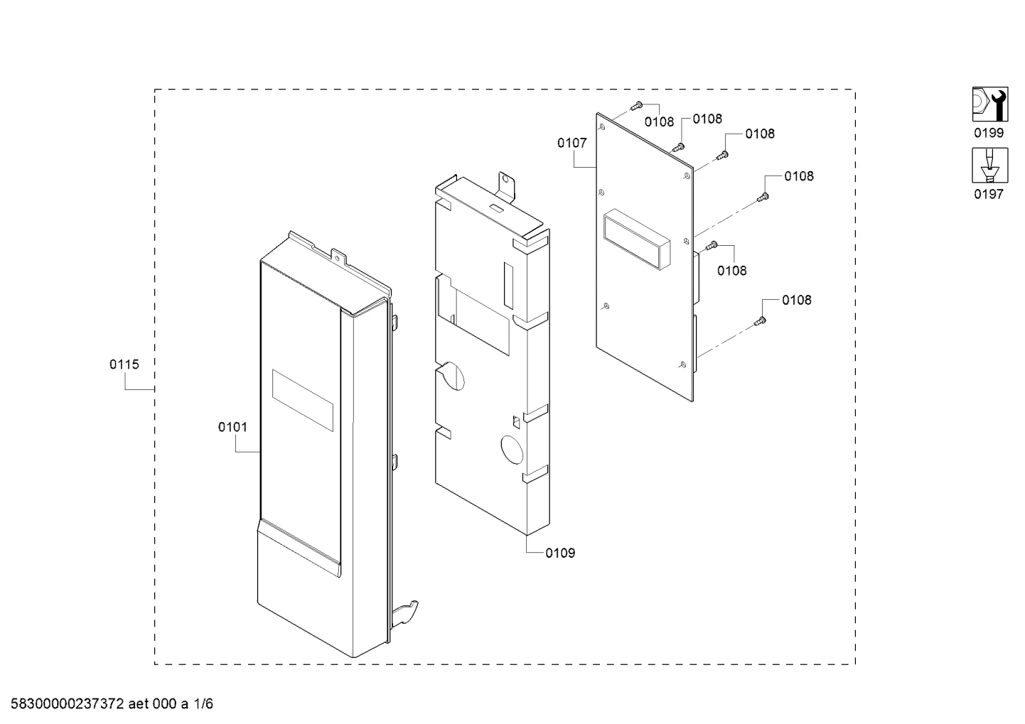 Control Assembly Includes Display, Frame And PCB
