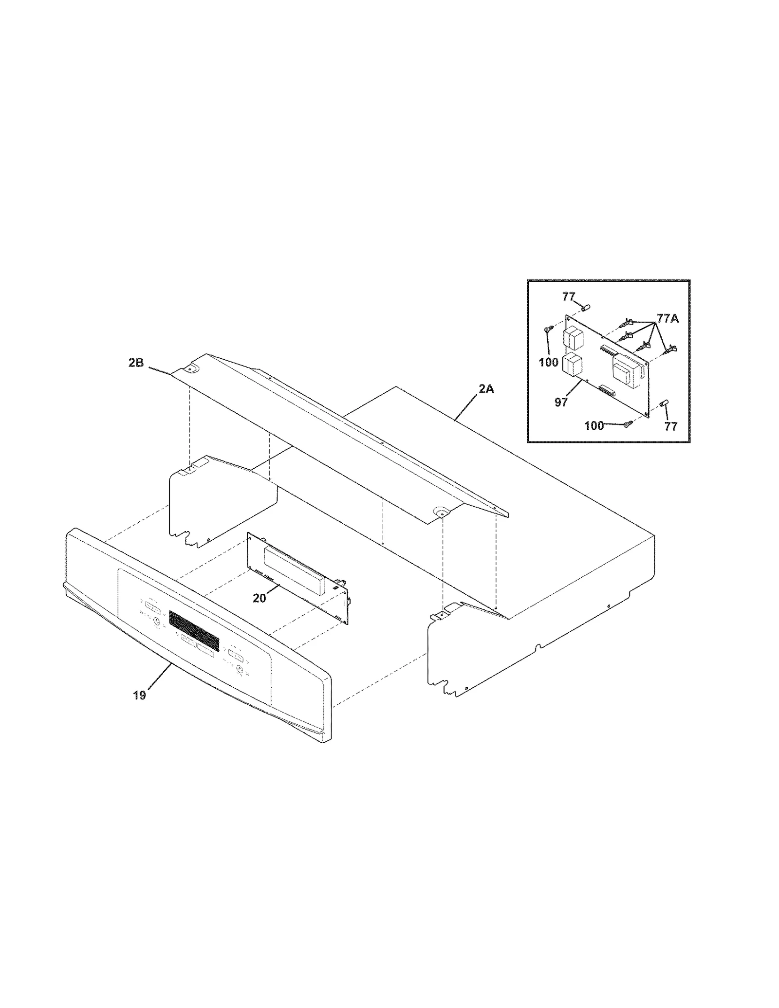 Control Panel Assembly Glass BSQ