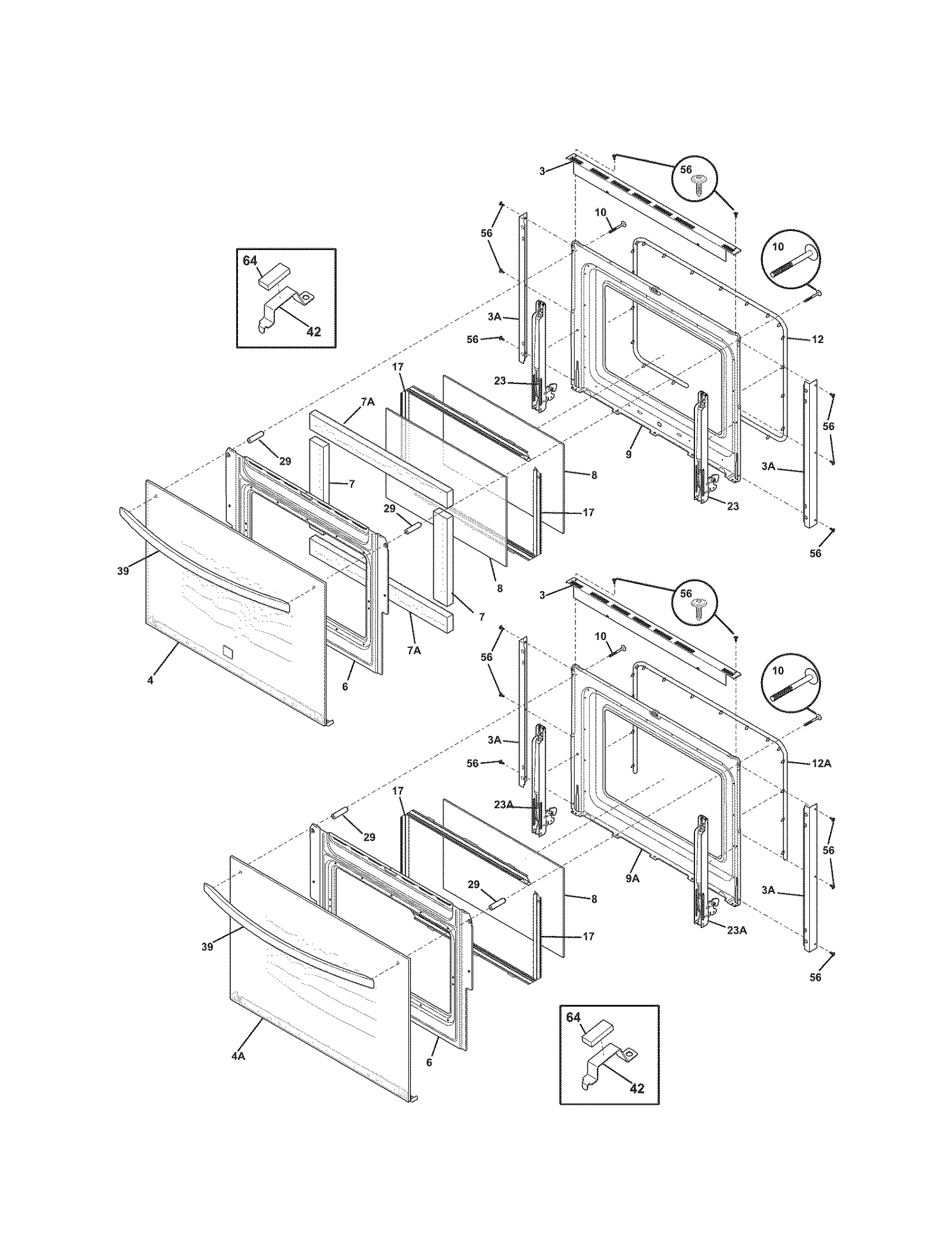 Upper Door Assembly Black