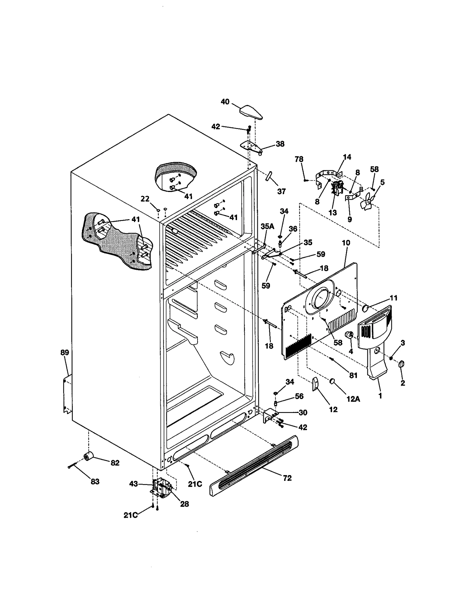 Evaporator Cover Support