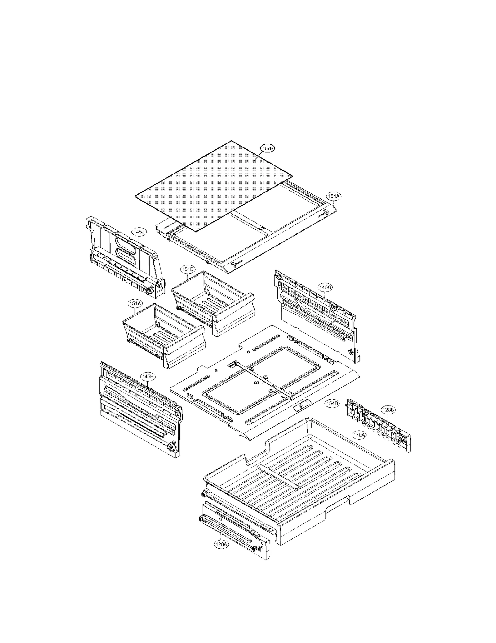 Vegetable Tray Assembly