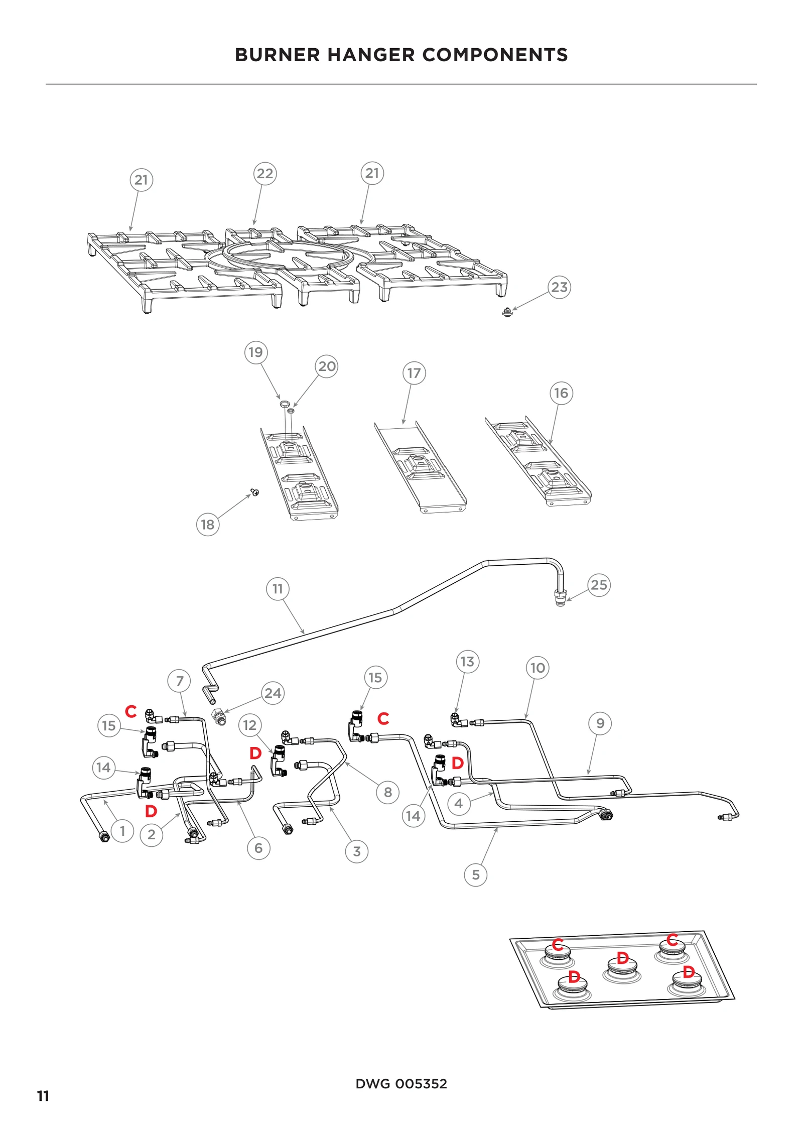 Jet Holder Simmer Assembly #79 Pkd