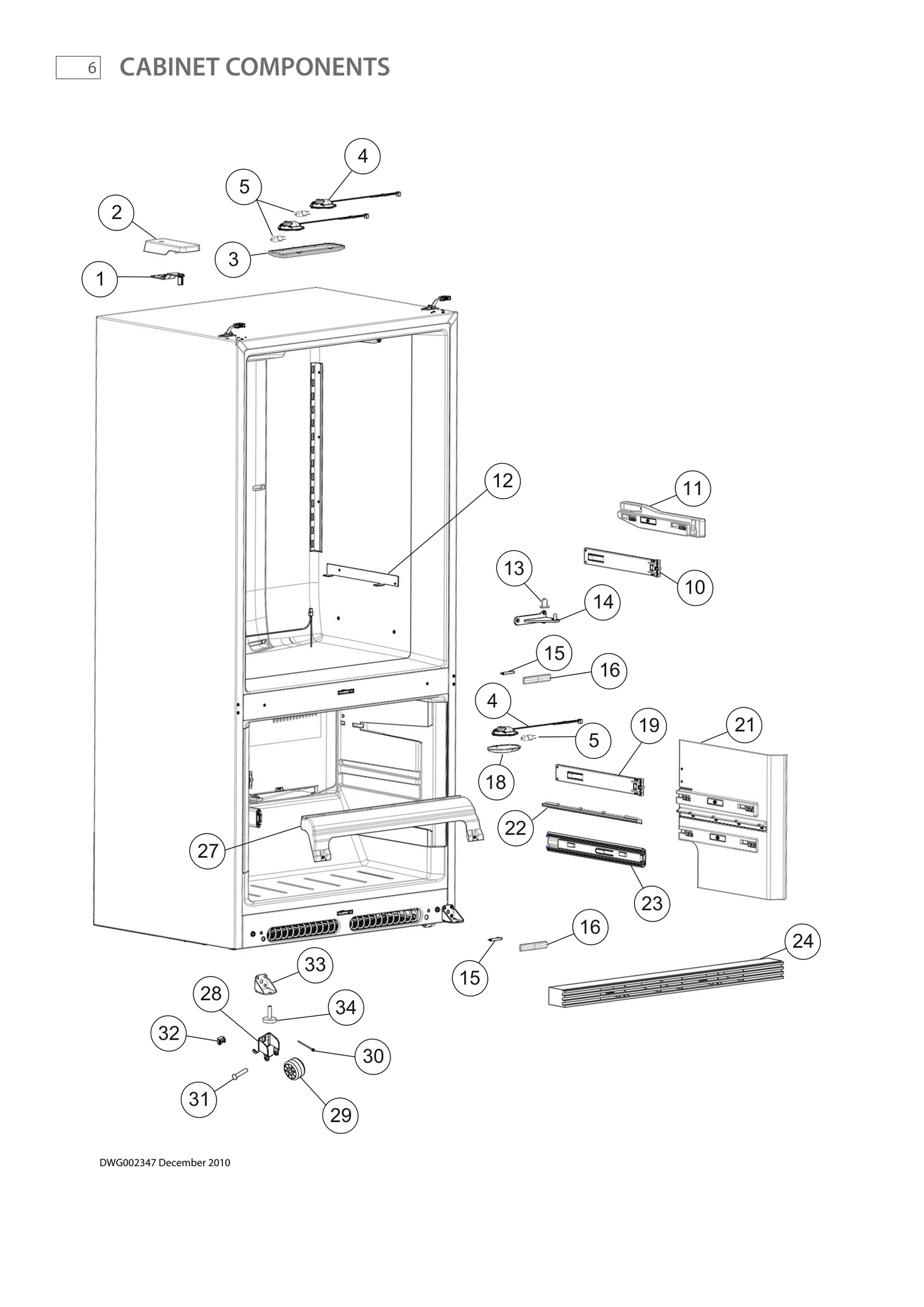 Center Right Hinge Assembly