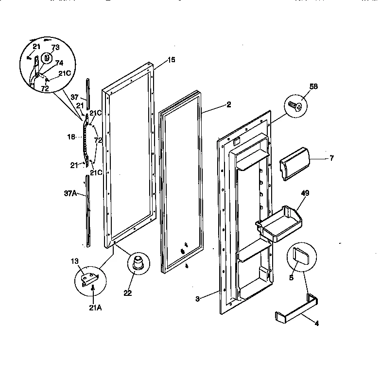 Door Rack with End Caps