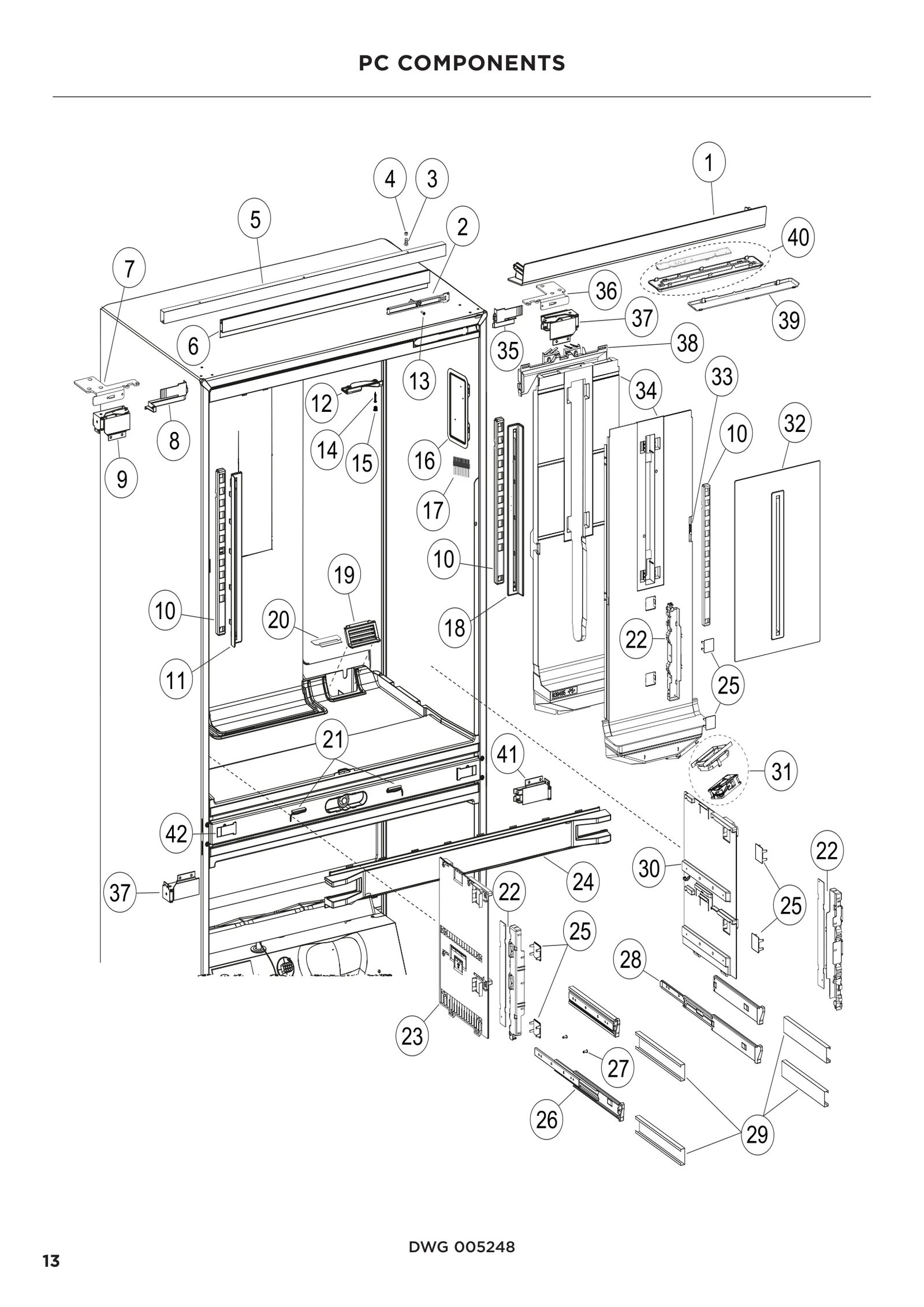Cap End X-Rail Top K08 Right