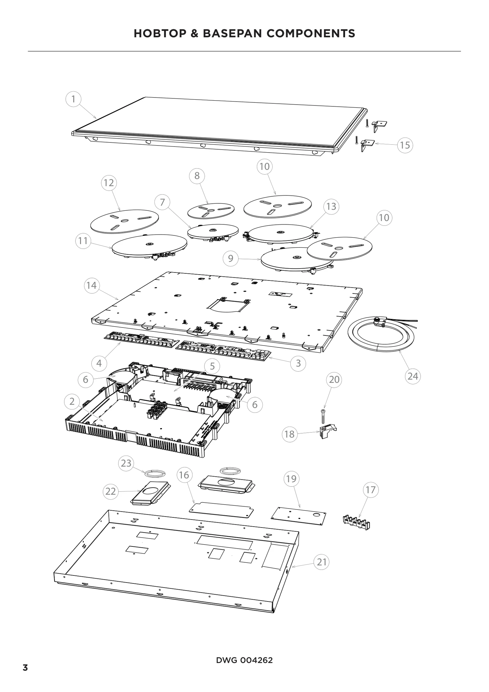 Cooking Power Board 4 Zone CI304