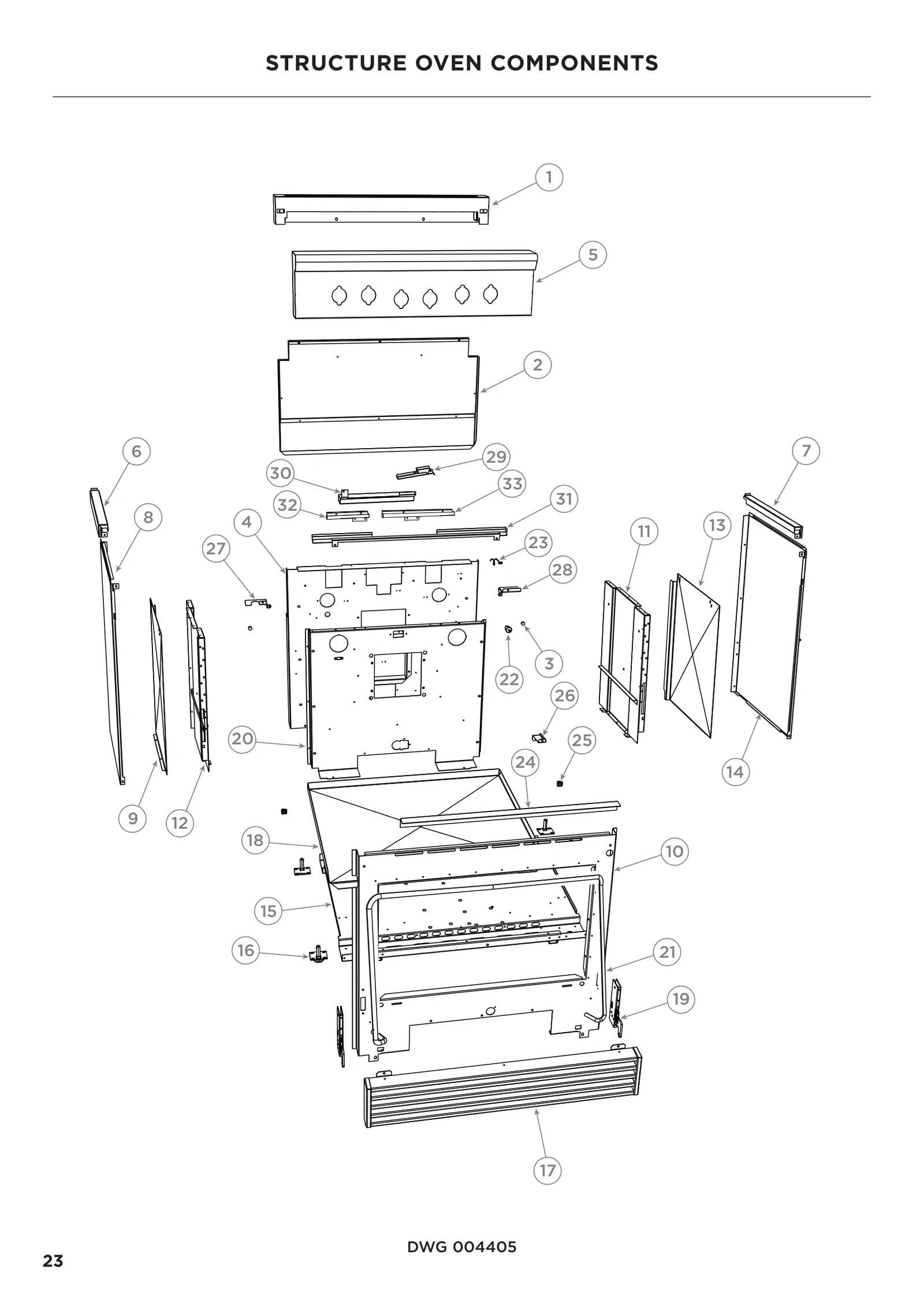 30" Gas Bottom Assembly