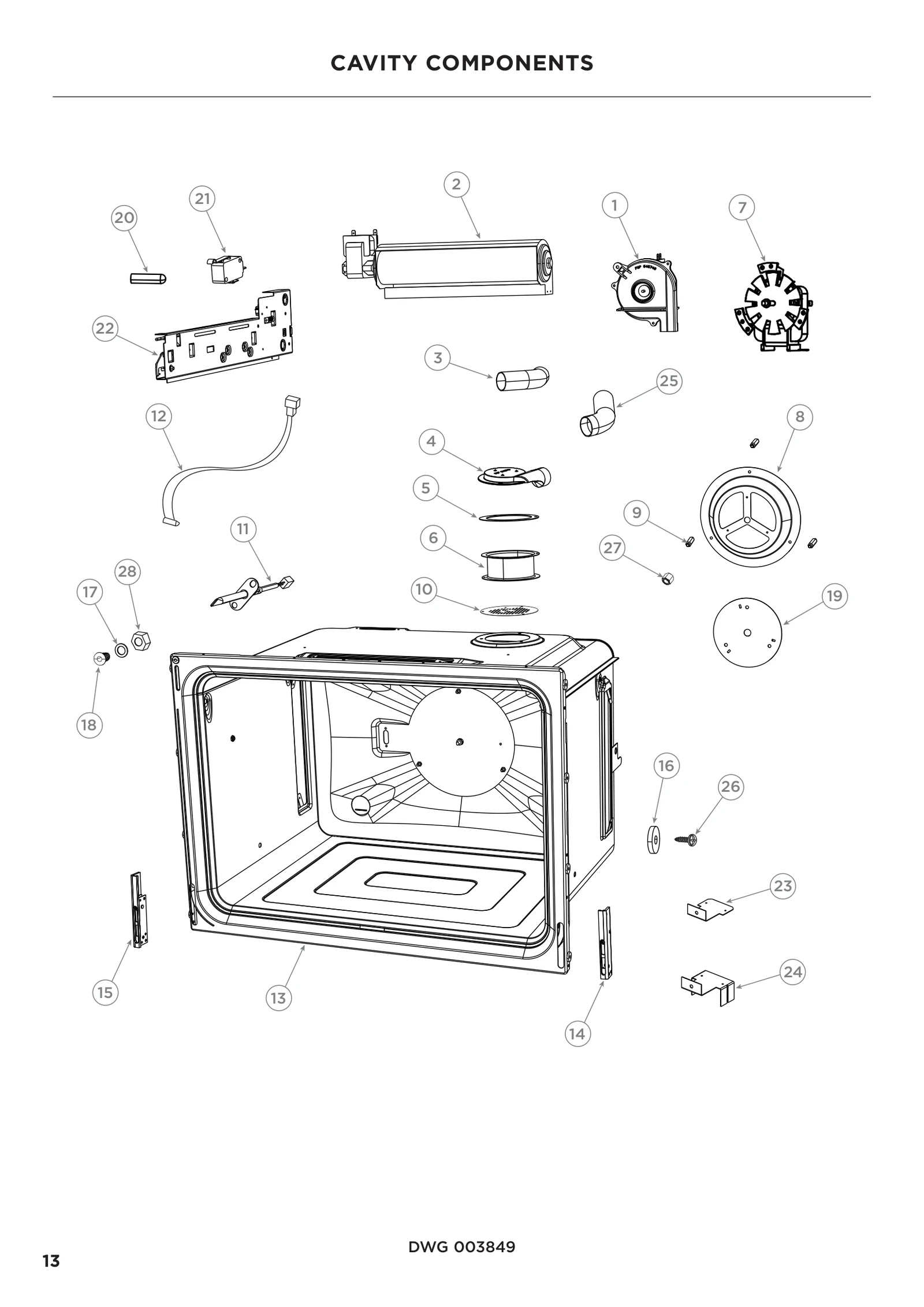 Cooking Counter Support Assembly Right 303B