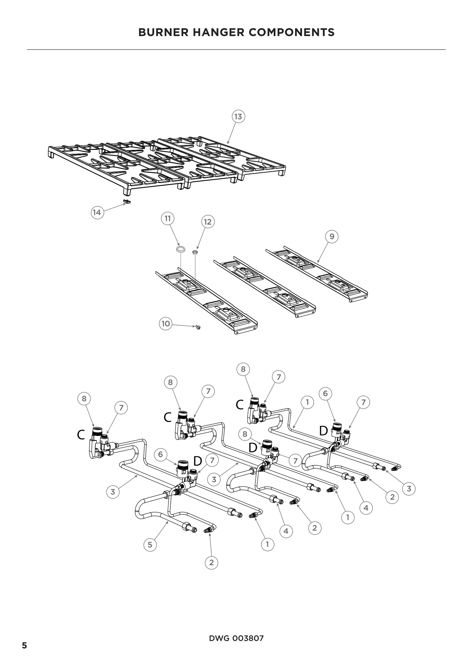 Cooking Rear Main Tube Cu-36