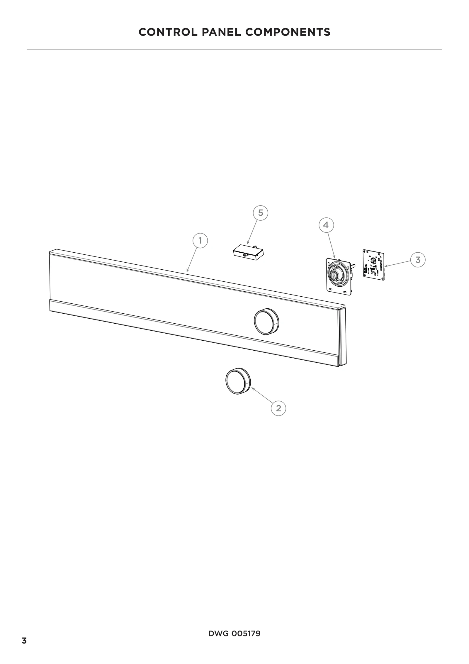 Cooking Rear Dial Switch Assembly OBC TFT