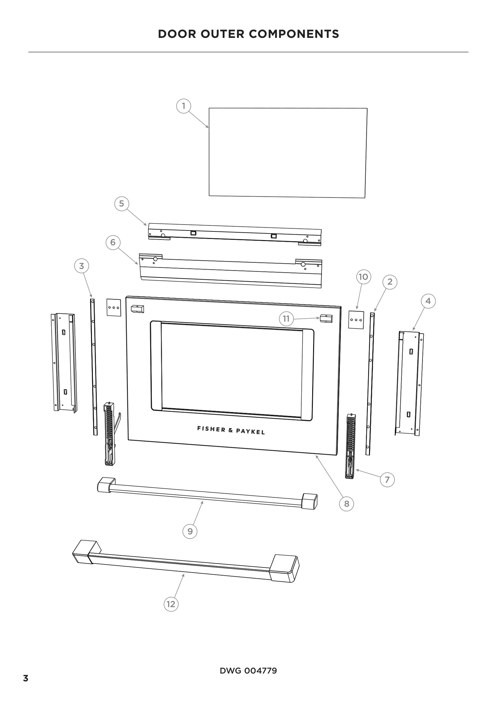 Cooking Door Kit Upper/Single Sp