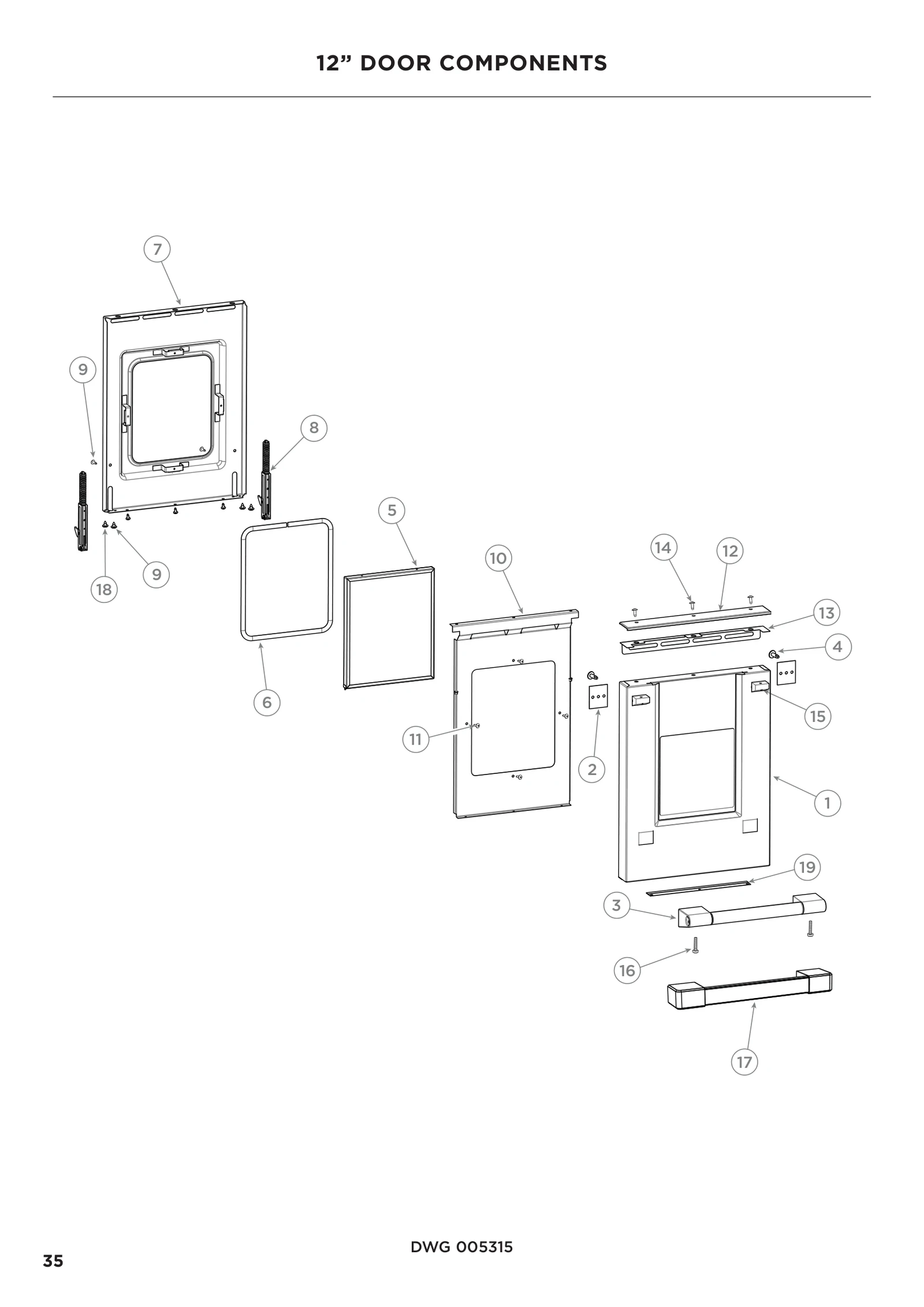 Door Kit Assembly 12In S9
