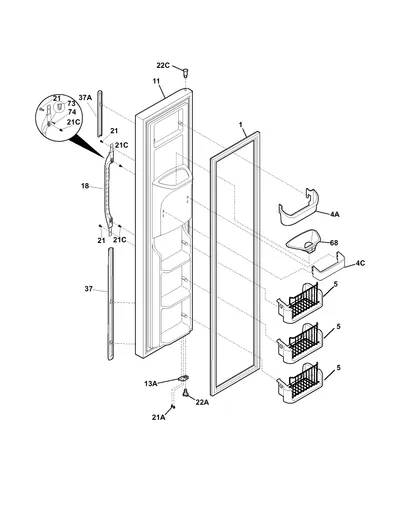 FREEZER DOOR