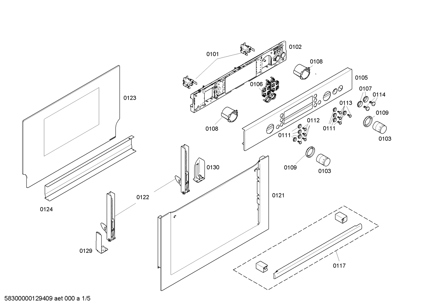 Hinges, doors & housing (0101-0129)