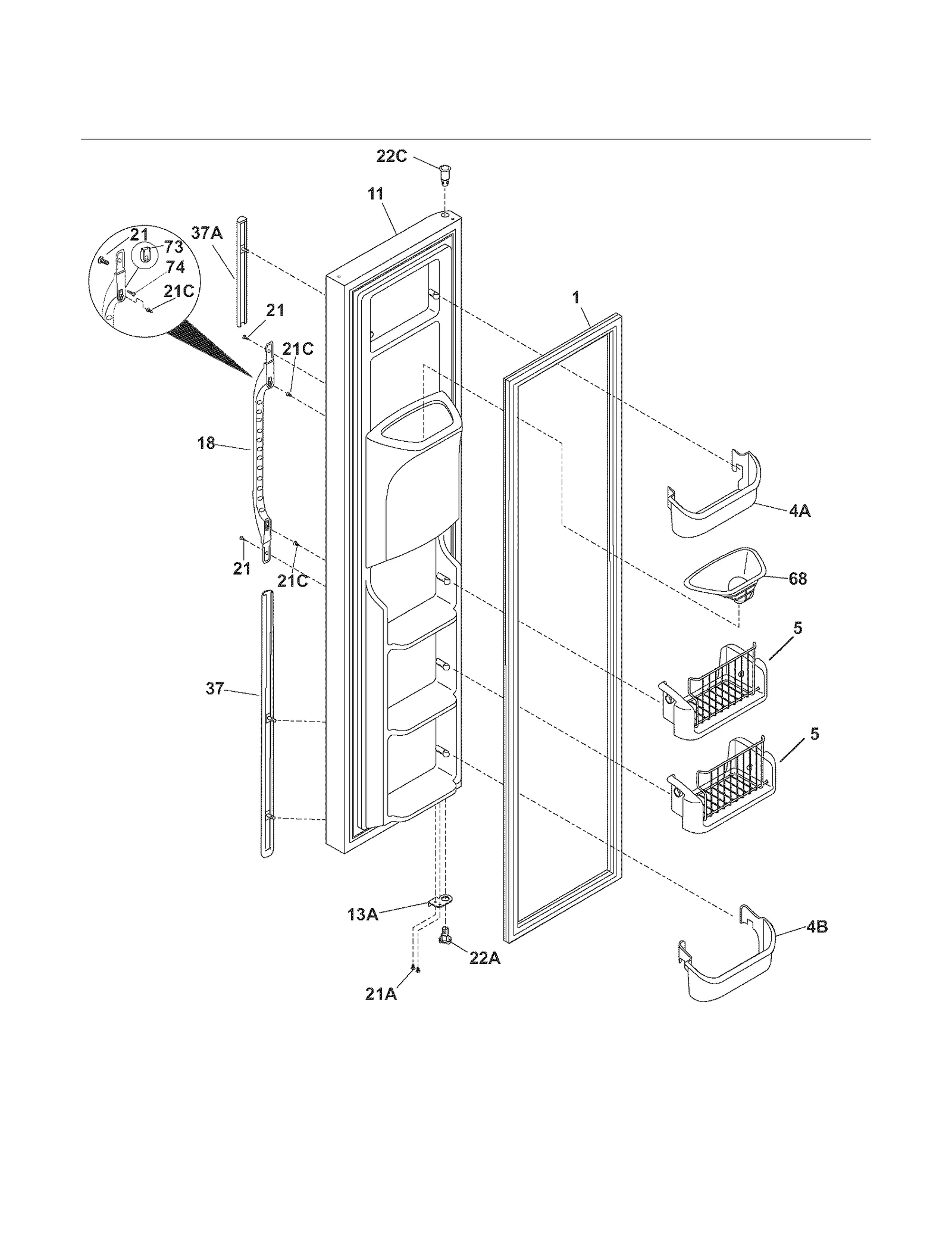 FREEZER DOOR