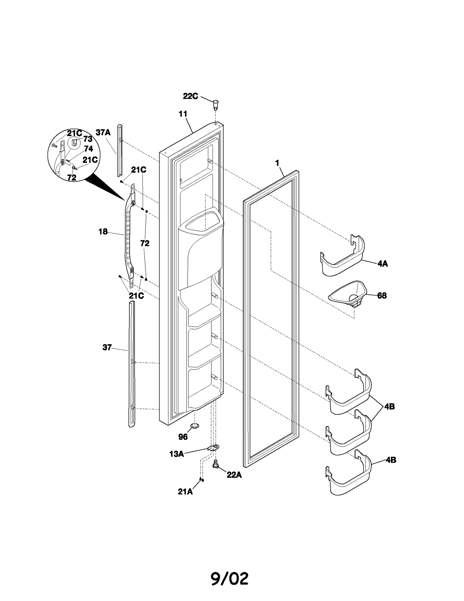 FREEZER DOOR
