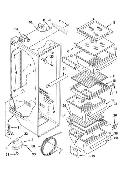 REFRIGERATOR LINER PARTS