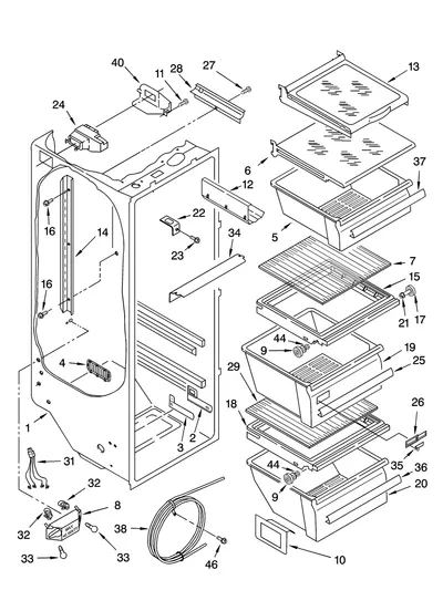 REFRIGERATOR LINER PARTS
