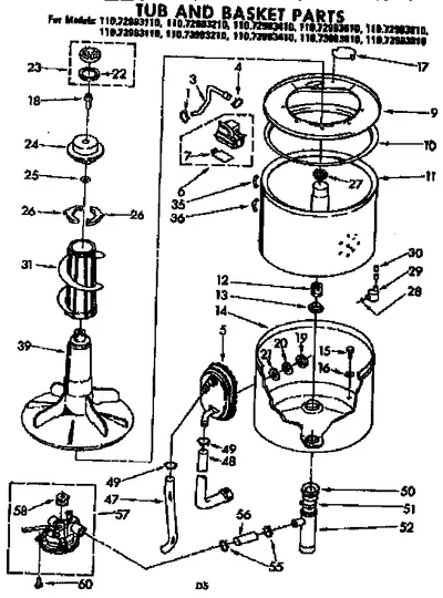 TUB AND BASKET PARTS