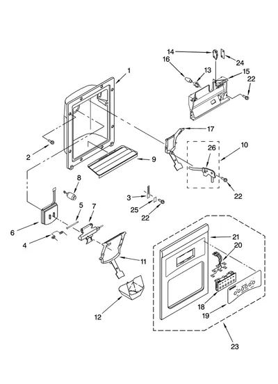DISPENSER FRONT PARTS