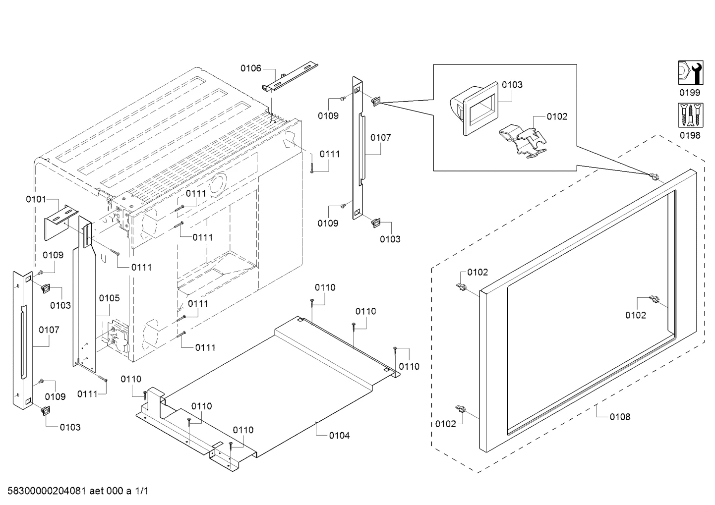 Base, Bracket Coffee Trim