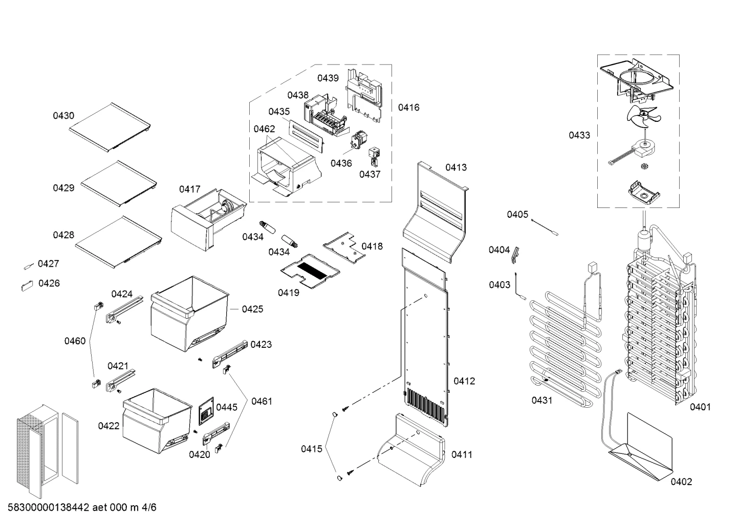 Cover Sealing Part For Tcd flap1 Freezer Side
