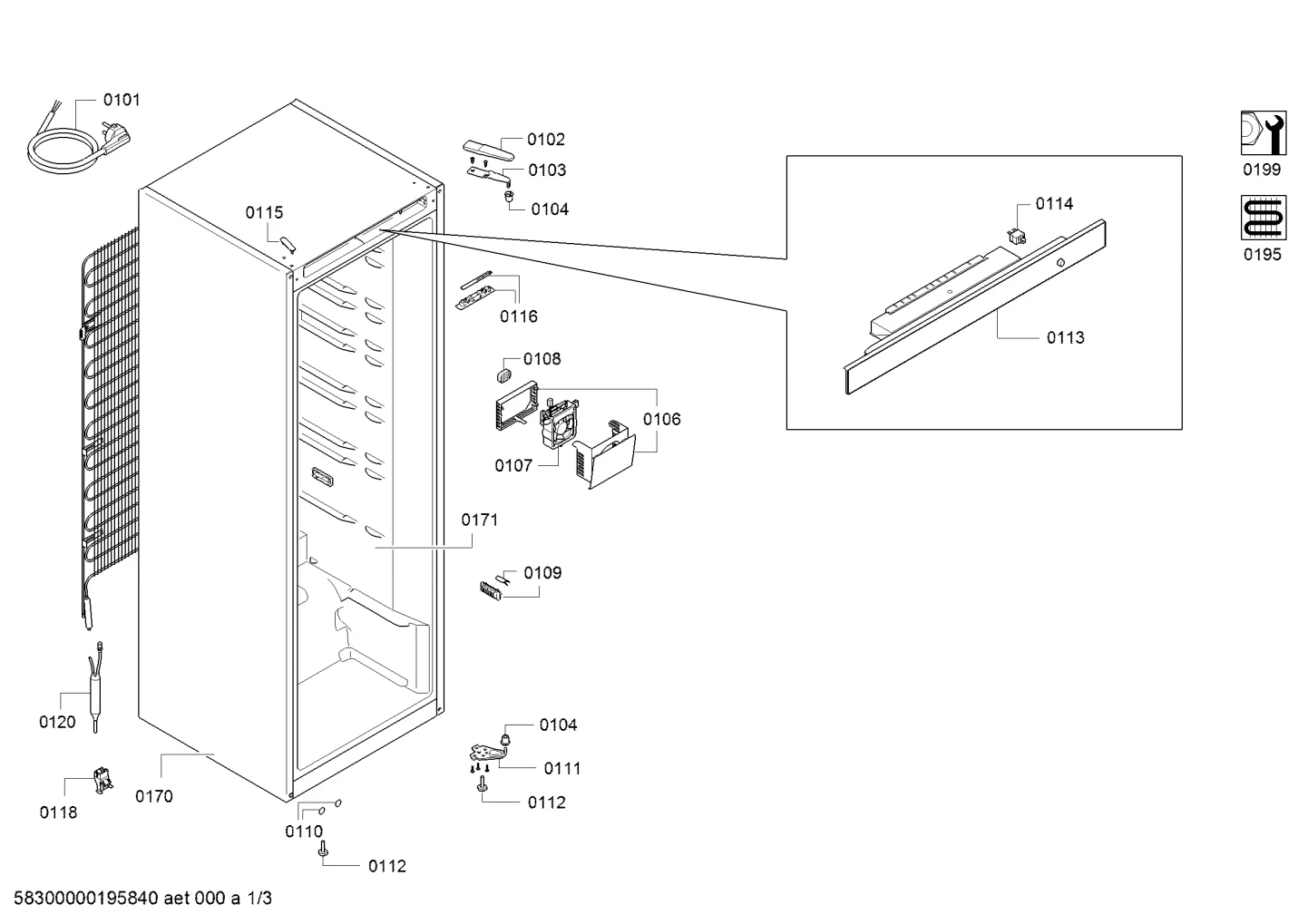 Door & Housing, Hinges (0101-0120)