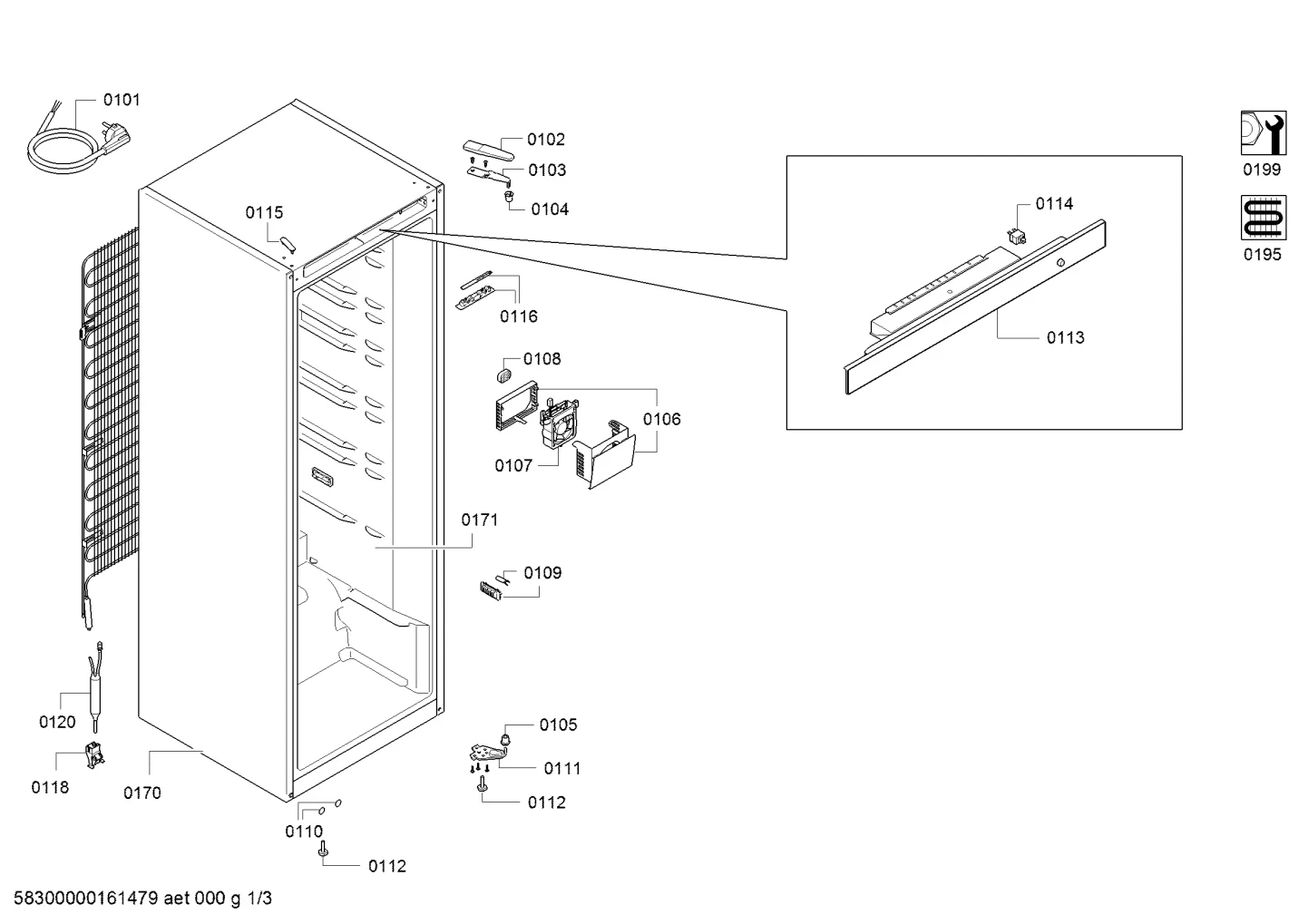 Hinges, Door & Housing (0101-0114)