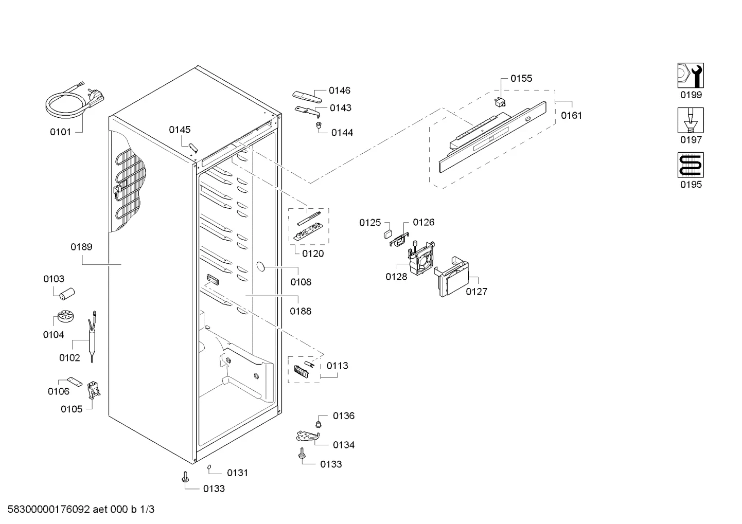 Door & Housing, Hinges (0102-0199)