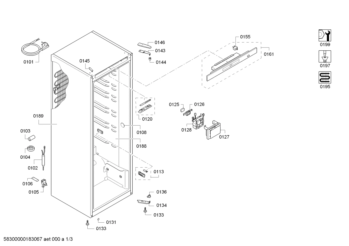 Door & Housing, Hinges (0102-0199)