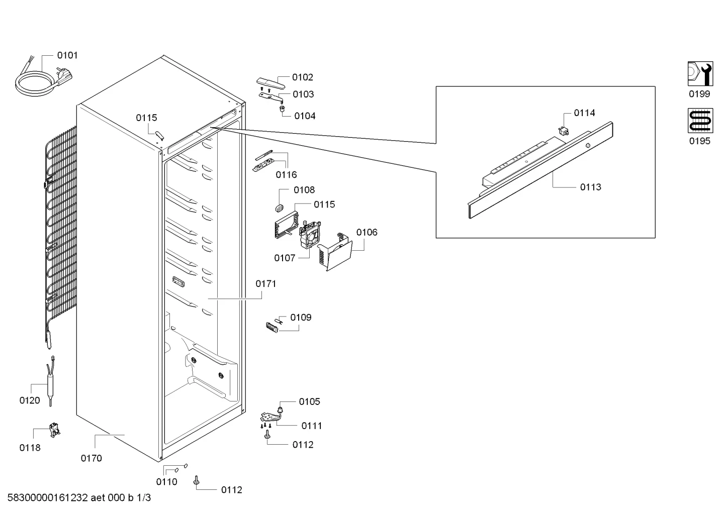 Door & Housing, Hinges (0103-0114)