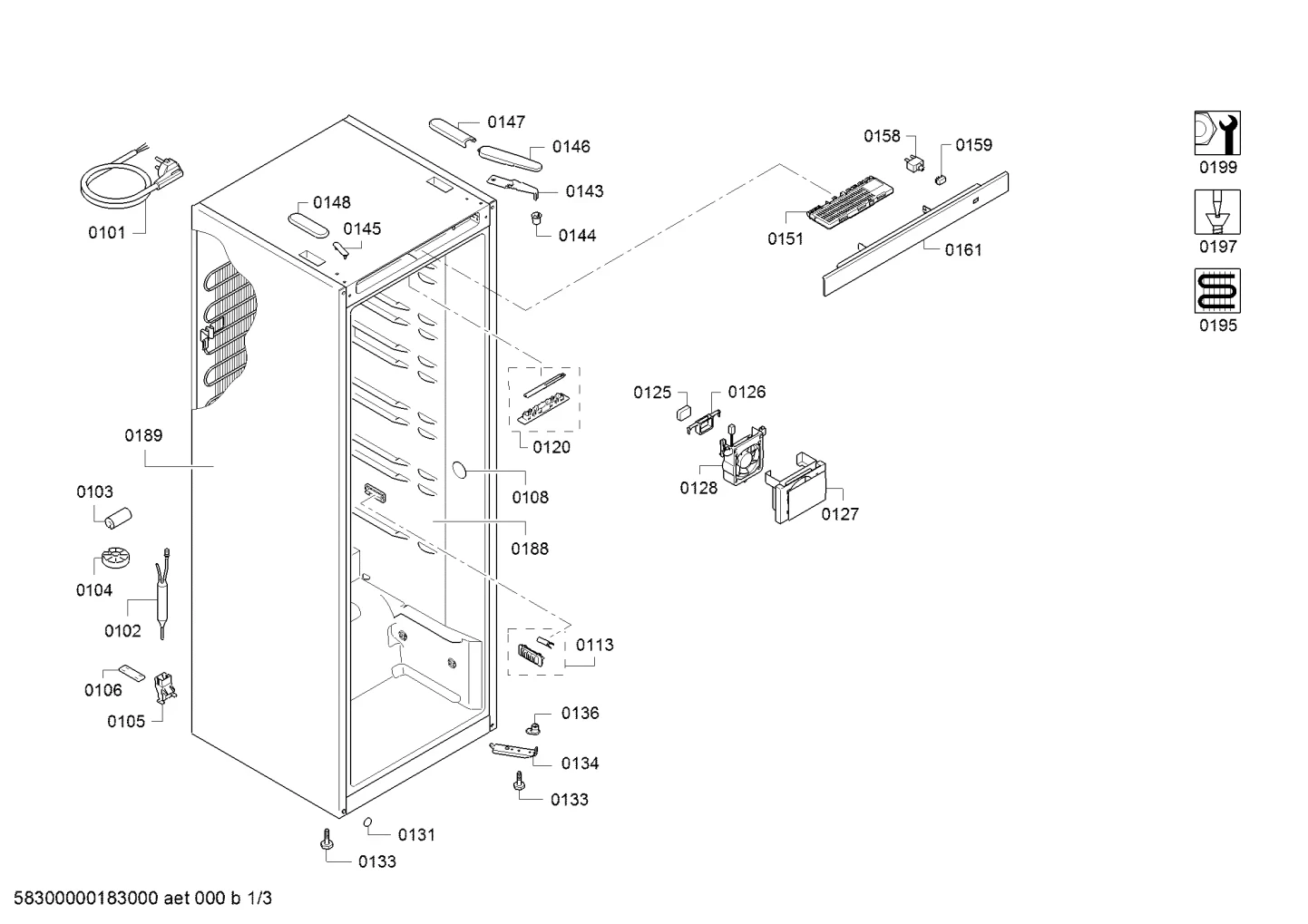 Door & Housing, Hinges (0102-0199)