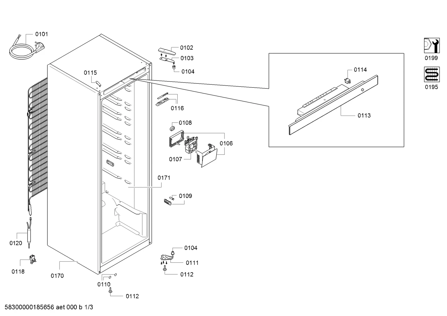 Door & Housing, Hinges (0103-0120)