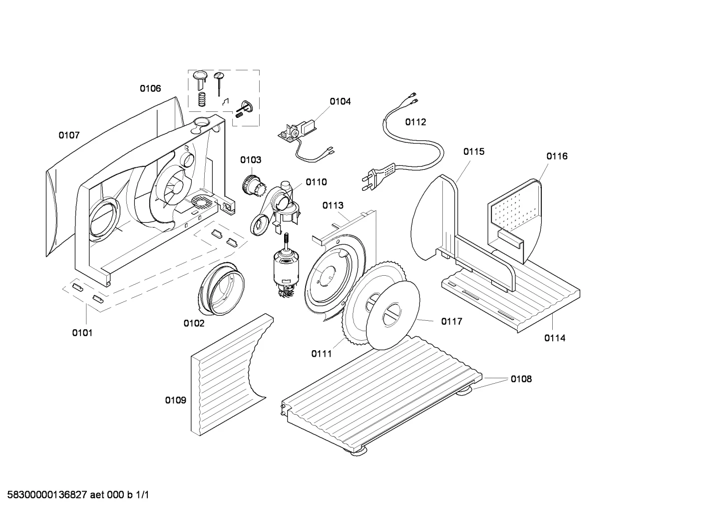 Door & Housing, Flaps & Holders (0101-0114)