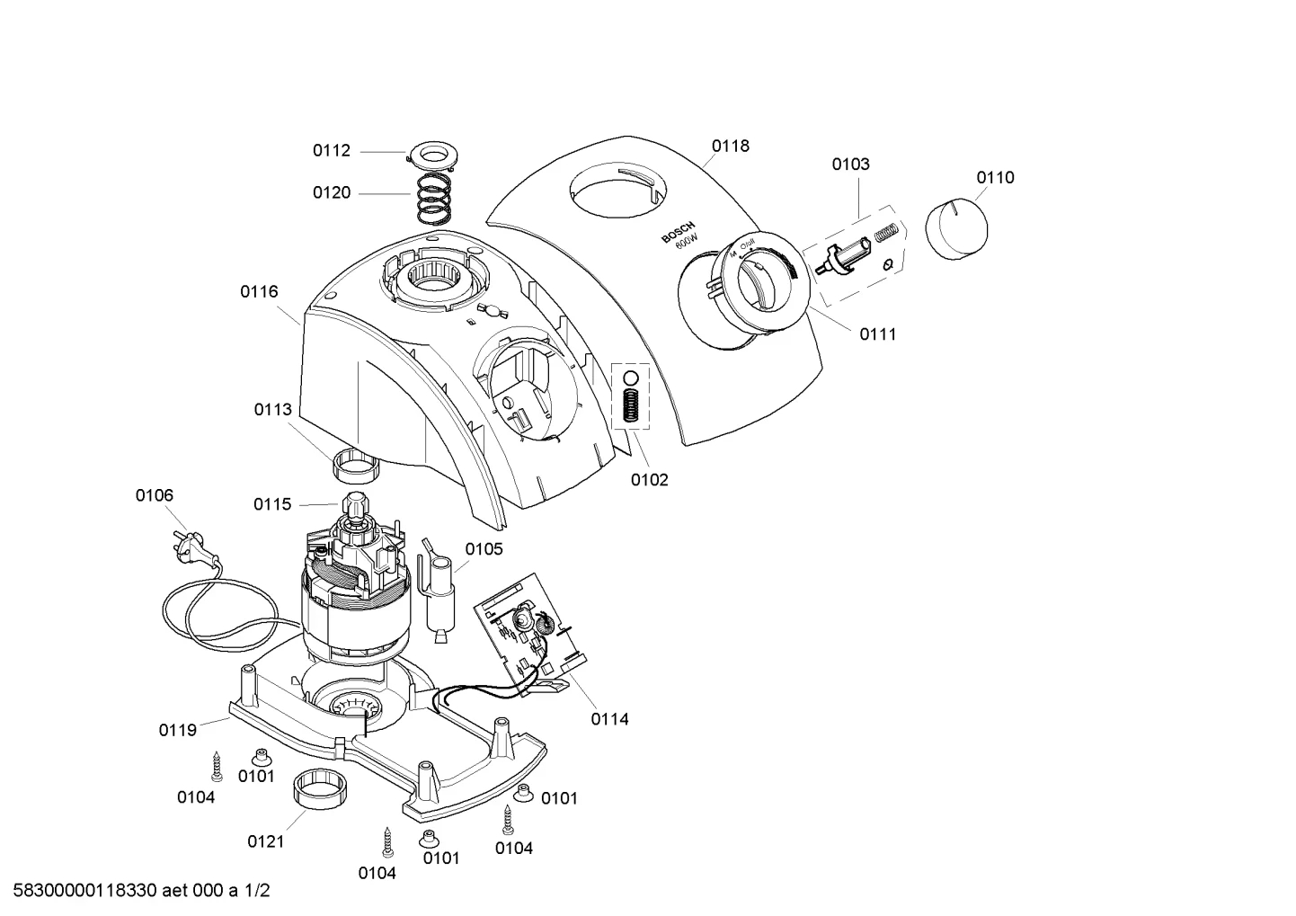 Door & Housing, Springs (0101-0121)