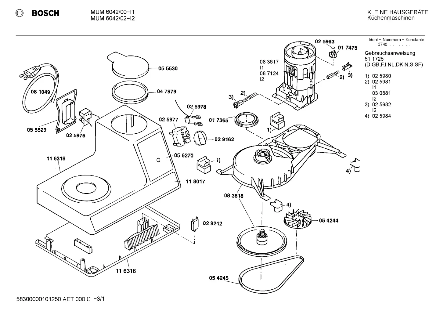 Lids & Covers, Bearings (0002-0055)