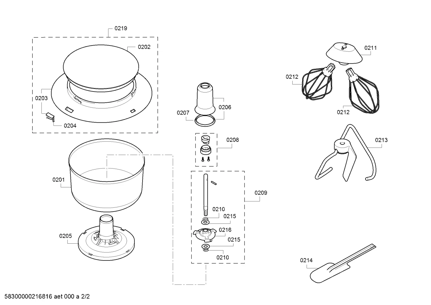 Lids & Covers, Bearings (0201-0219)