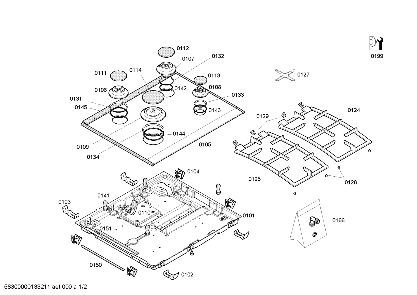 burnercaps rings, Seals & Gaskets (0103-0199)